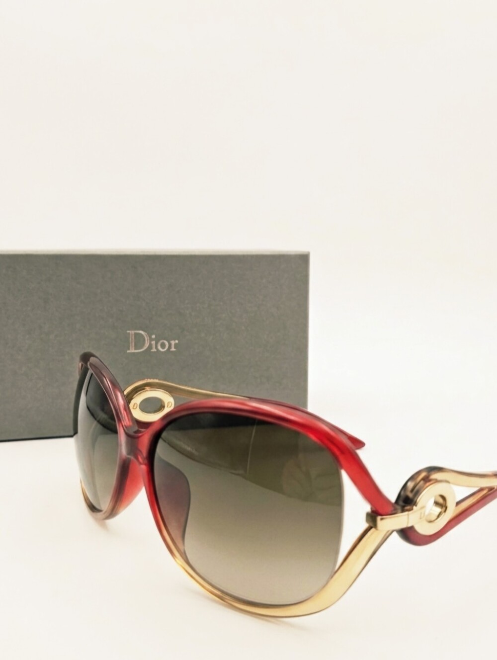Dior Burgundy & Brown Two-tone Sunglasses - Picture 11 of 15